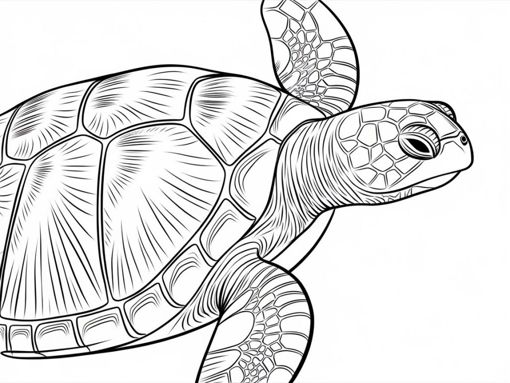 turtle coloring page