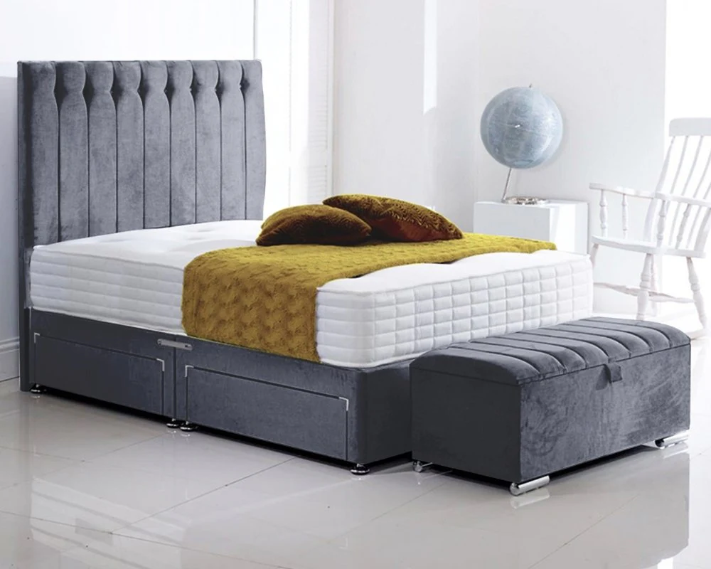 grey plush oliviaset kingsize