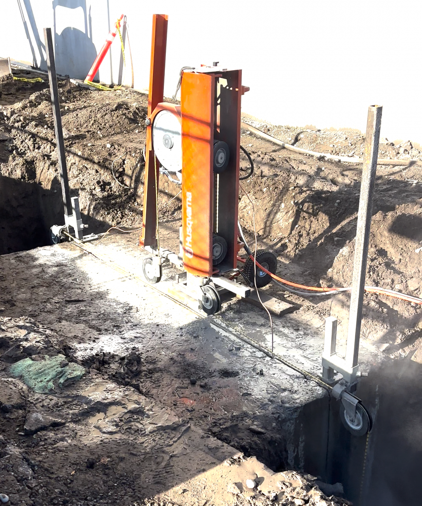 concrete wire saw cutting