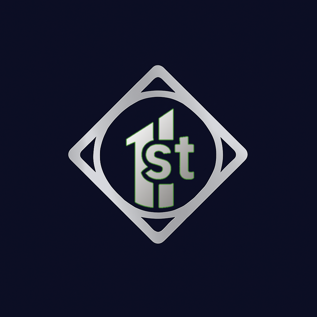 first chance emblem 1st silver with green outline