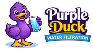 purple duck water filtration logo